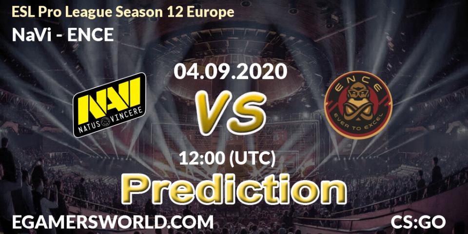 Prognoza NaVi - ENCE. 04.09.2020 at 12:00, Counter-Strike (CS2), ESL Pro League Season 12 Europe