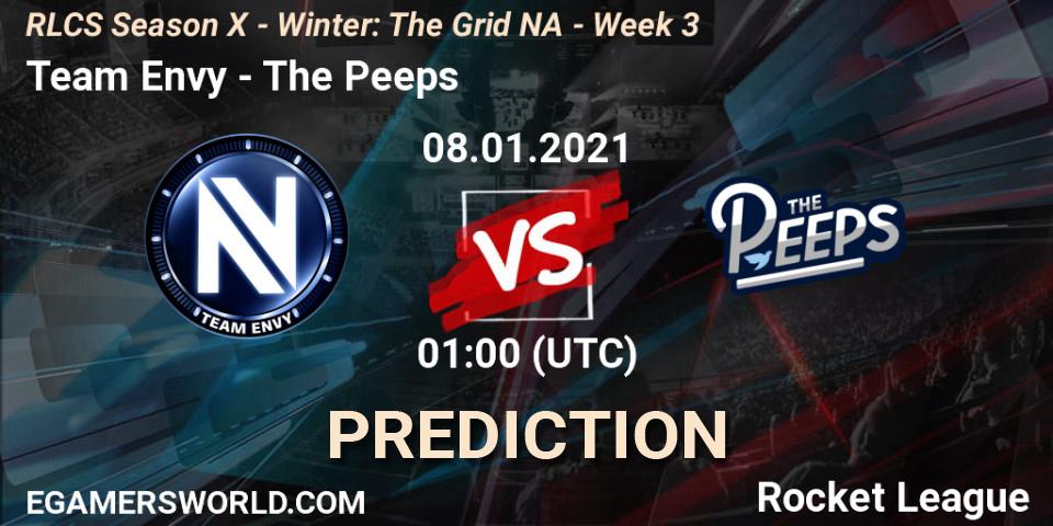 Prognoza Team Envy - The Peeps. 15.01.2021 at 01:00, Rocket League, RLCS Season X - Winter: The Grid NA - Week 3