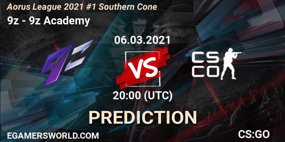 Prognoza 9z - 9z Academy. 06.03.2021 at 20:00, Counter-Strike (CS2), Aorus League 2021 #1 Southern Cone