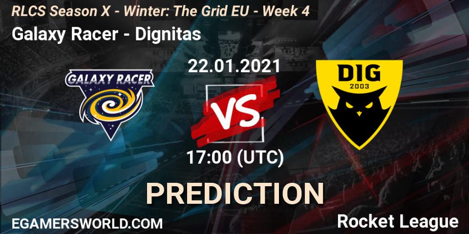 Prognoza Galaxy Racer - Dignitas. 22.01.2021 at 17:00, Rocket League, RLCS Season X - Winter: The Grid EU - Week 4