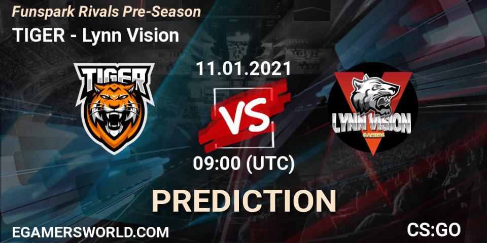 Prognoza TIGER - Lynn Vision. 11.01.2021 at 09:00, Counter-Strike (CS2), Funspark Rivals Pre-Season
