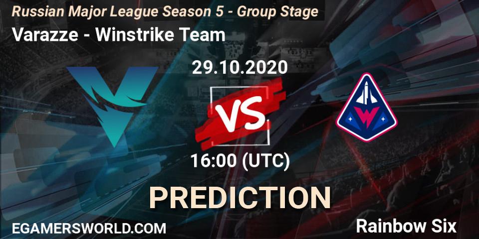 Prognoza Varazze - Winstrike Team. 29.10.2020 at 16:00, Rainbow Six, Russian Major League Season 5 - Group Stage