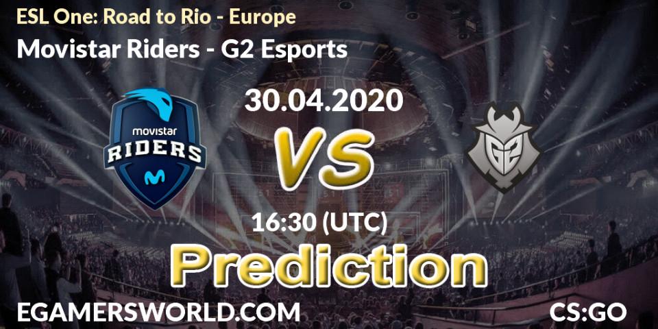 Prognoza Movistar Riders - G2 Esports. 30.04.20, CS2 (CS:GO), ESL One: Road to Rio - Europe