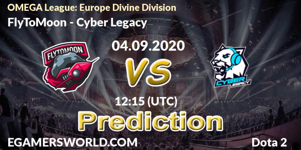 Prognoza FlyToMoon - Cyber Legacy. 04.09.20, Dota 2, OMEGA League: Europe Divine Division