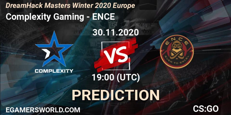 Prognoza Complexity Gaming - ENCE. 30.11.2020 at 19:15, Counter-Strike (CS2), DreamHack Masters Winter 2020 Europe