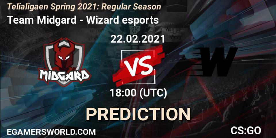 Prognoza Team Midgard - Wizard esports. 22.02.2021 at 18:00, Counter-Strike (CS2), Telialigaen Spring 2021: Regular Season
