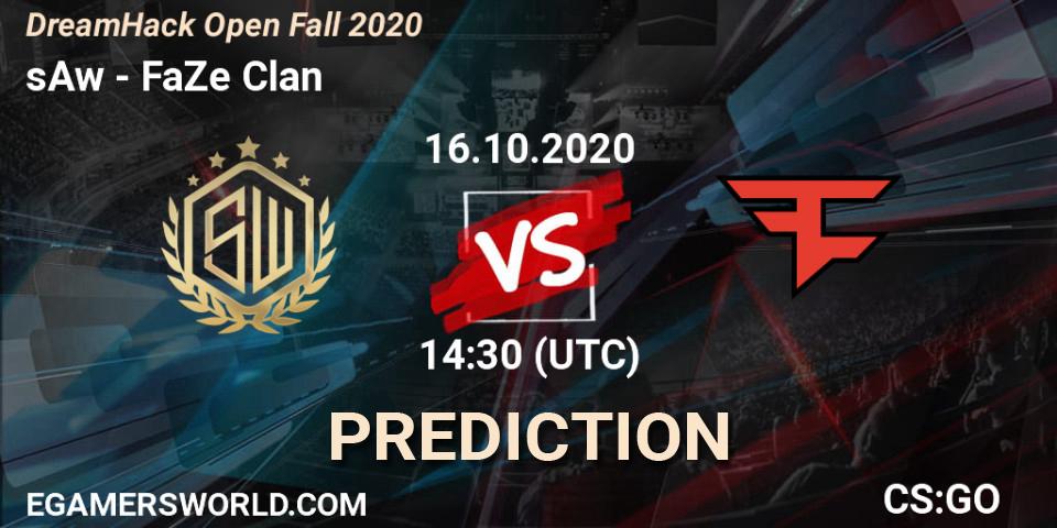 Prognoza sAw - FaZe Clan. 16.10.2020 at 14:30, Counter-Strike (CS2), DreamHack Open Fall 2020