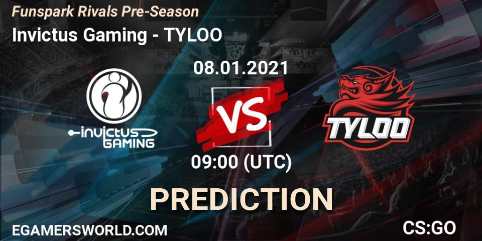 Prognoza Invictus Gaming - TYLOO. 08.01.2021 at 09:00, Counter-Strike (CS2), Funspark Rivals Pre-Season