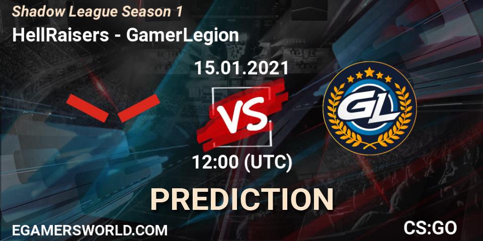 Prognoza HellRaisers - GamerLegion. 15.01.2021 at 13:00, Counter-Strike (CS2), Shadow League Season 1