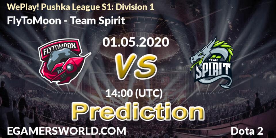 Prognoza FlyToMoon - Team Spirit. 01.05.2020 at 13:13, Dota 2, WePlay! Pushka League S1: Division 1