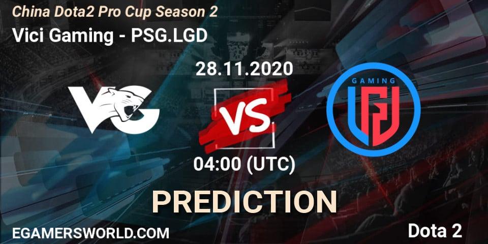 Prognoza Vici Gaming - PSG.LGD. 28.11.2020 at 04:27, Dota 2, China Dota2 Pro Cup Season 2