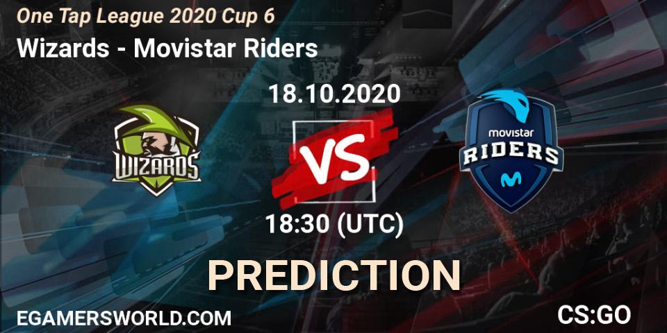 Prognoza Wizards - Movistar Riders. 18.10.2020 at 18:30, Counter-Strike (CS2), One Tap League 2020 Cup 6