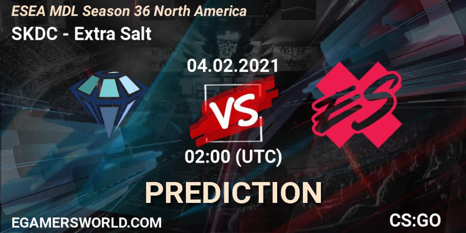 Prognoza SKDC - Extra Salt. 04.02.2021 at 02:00, Counter-Strike (CS2), MDL ESEA Season 36: North America - Premier Division