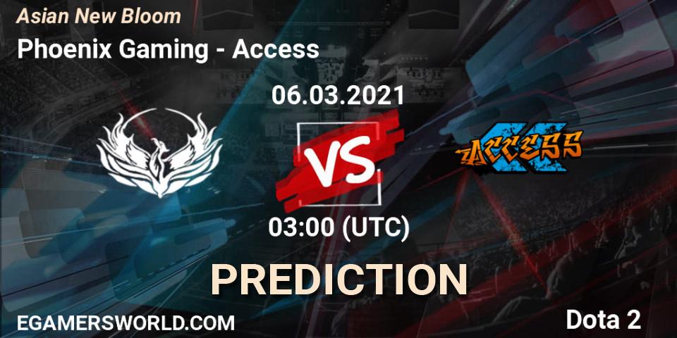 Prognoza Phoenix Gaming - Access. 06.03.2021 at 03:15, Dota 2, Asian New Bloom