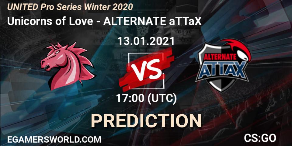Prognoza Unicorns of Love - ALTERNATE aTTaX. 13.01.2021 at 17:00, Counter-Strike (CS2), UNITED Pro Series Winter 2020