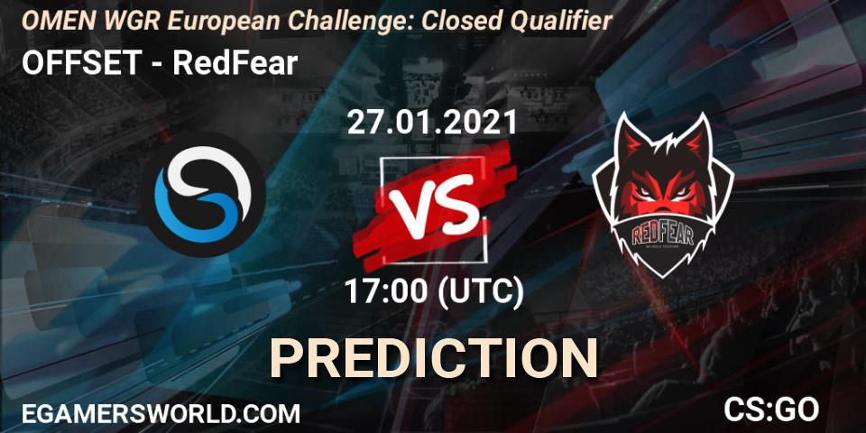 Prognoza OFFSET - RedFear. 27.01.2021 at 17:00, Counter-Strike (CS2), OMEN WGR European Challenge: Closed Qualifier