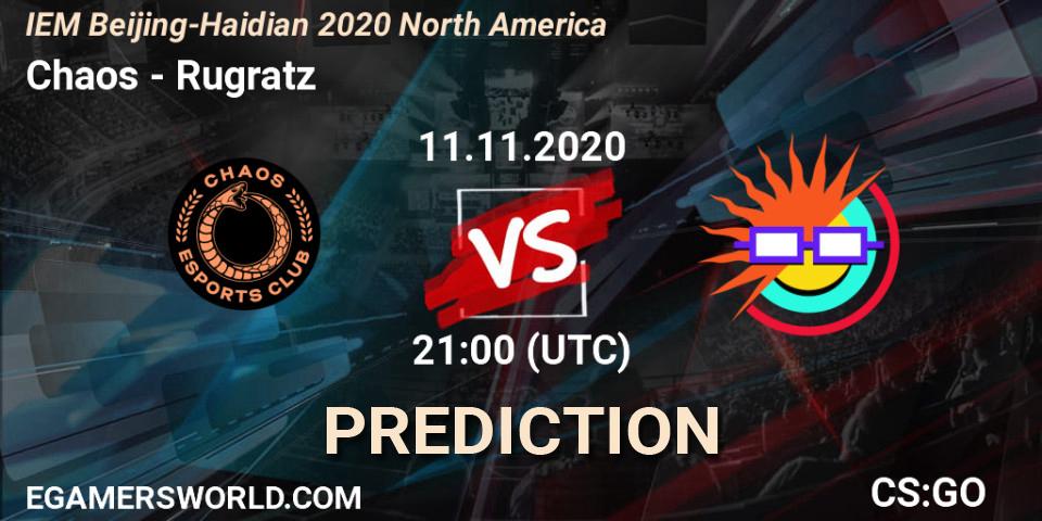 Prognoza Chaos - Rugratz. 11.11.2020 at 21:00, Counter-Strike (CS2), IEM Beijing-Haidian 2020 North America