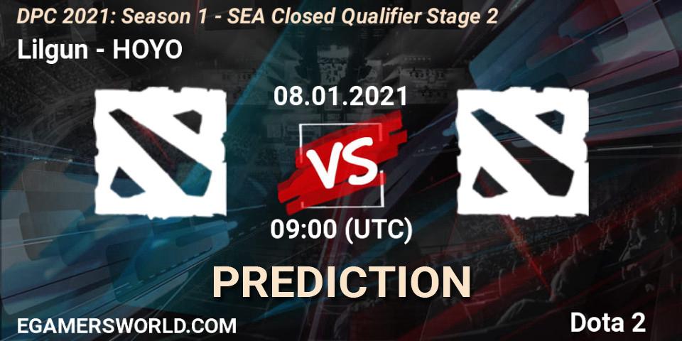 Prognoza Lilgun - HOYO. 08.01.2021 at 09:24, Dota 2, DPC 2021: Season 1 - SEA Closed Qualifier Stage 2