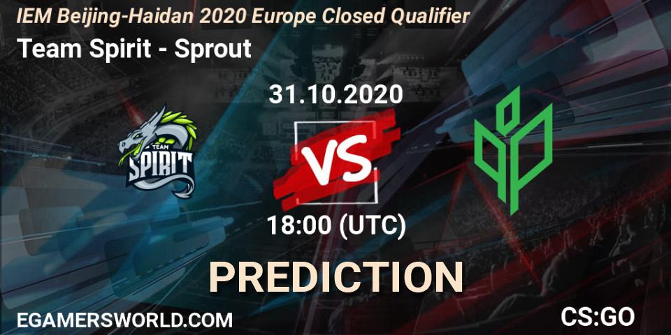 Prognoza Team Spirit - Sprout. 31.10.2020 at 18:20, Counter-Strike (CS2), IEM Beijing-Haidian 2020 Europe Closed Qualifier
