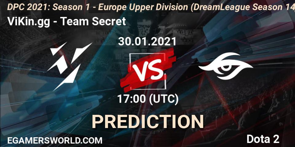 Prognoza ViKin.gg - Team Secret. 30.01.2021 at 16:55, Dota 2, DPC 2021: Season 1 - Europe Upper Division (DreamLeague Season 14)