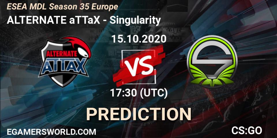 Prognoza ALTERNATE aTTaX - Singularity. 15.10.2020 at 17:30, Counter-Strike (CS2), ESEA MDL Season 35 Europe