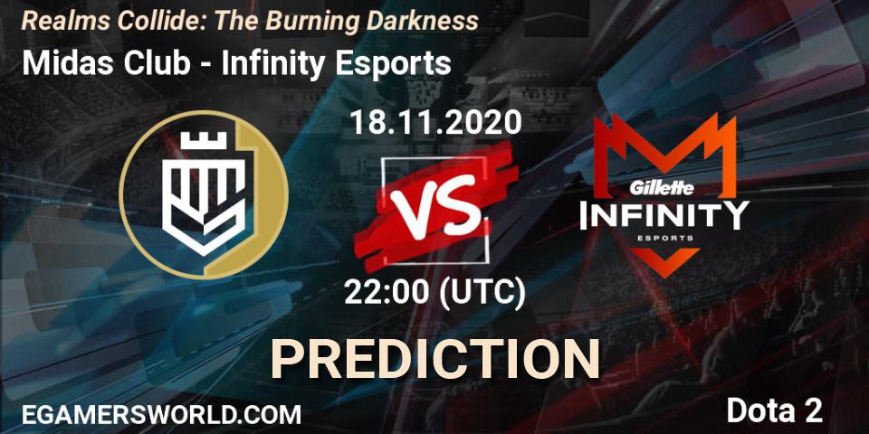 Prognoza Midas Club - Infinity Esports. 18.11.20, Dota 2, Realms Collide: The Burning Darkness