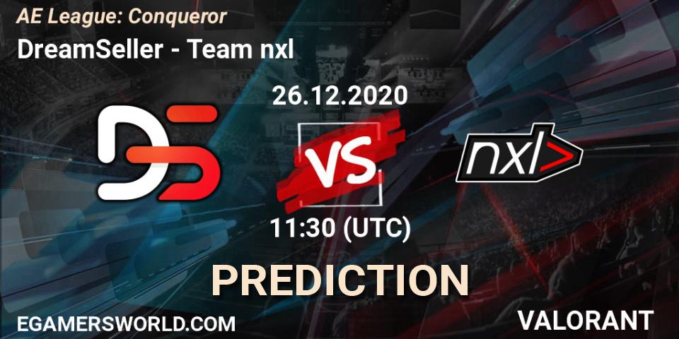 Prognoza DreamSeller - Team nxl. 26.12.2020 at 11:30, VALORANT, AE League: Conqueror