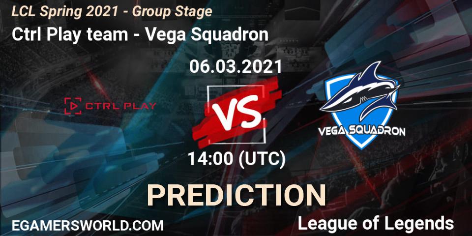 Prognoza Ctrl Play team - Vega Squadron. 06.03.2021 at 14:00, LoL, LCL Spring 2021 - Group Stage