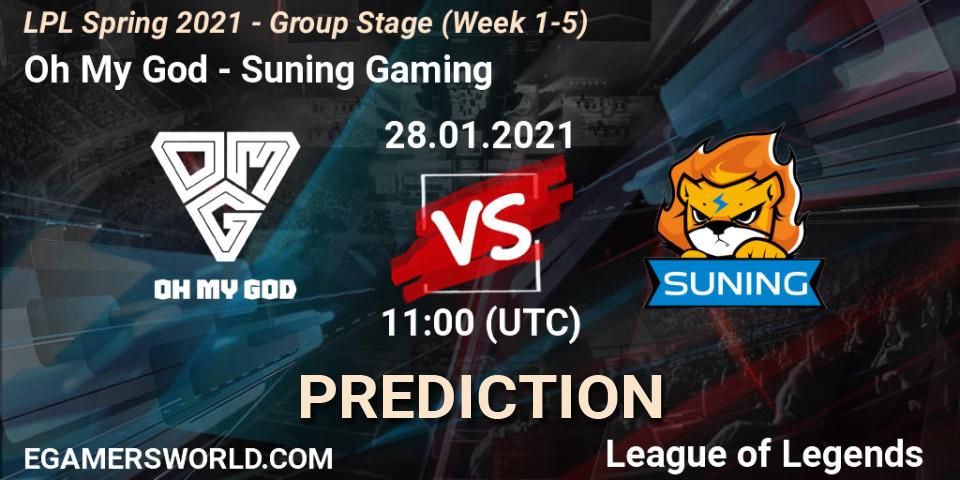 Prognoza Oh My God - Suning Gaming. 28.01.2021 at 11:13, LoL, LPL Spring 2021 - Group Stage (Week 1-5)