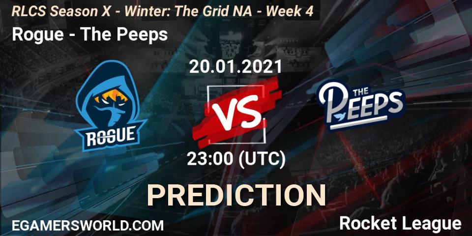 Prognoza Rogue - The Peeps. 20.01.2021 at 23:00, Rocket League, RLCS Season X - Winter: The Grid NA - Week 4