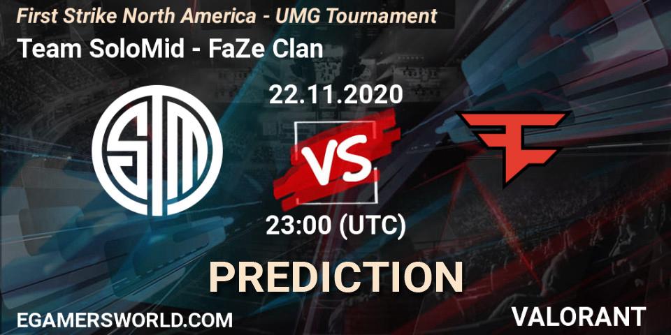 Prognoza Team SoloMid - FaZe Clan. 22.11.2020 at 23:00, VALORANT, First Strike North America - UMG Tournament