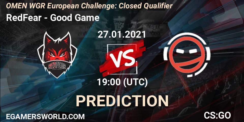 Prognoza RedFear - Good Game. 27.01.2021 at 19:40, Counter-Strike (CS2), OMEN WGR European Challenge: Closed Qualifier