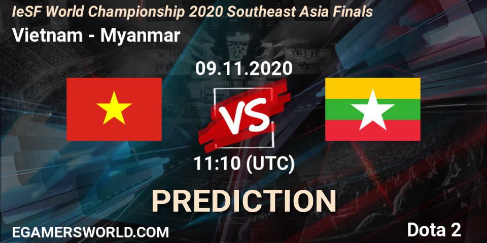 Prognoza Vietnam - Myanmar. 09.11.2020 at 11:14, Dota 2, IeSF World Championship 2020 Southeast Asia Finals