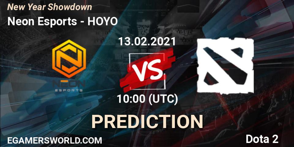 Prognoza Neon Esports - HOYO. 13.02.2021 at 10:04, Dota 2, New Year Showdown