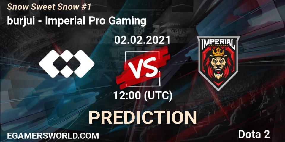 Prognoza burjui - Imperial Pro Gaming. 02.02.2021 at 12:13, Dota 2, Snow Sweet Snow #1