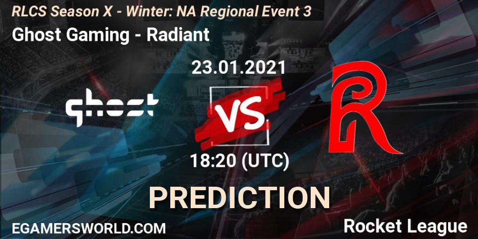 Prognoza Ghost Gaming - Radiant. 23.01.2021 at 19:20, Rocket League, RLCS Season X - Winter: NA Regional Event 3