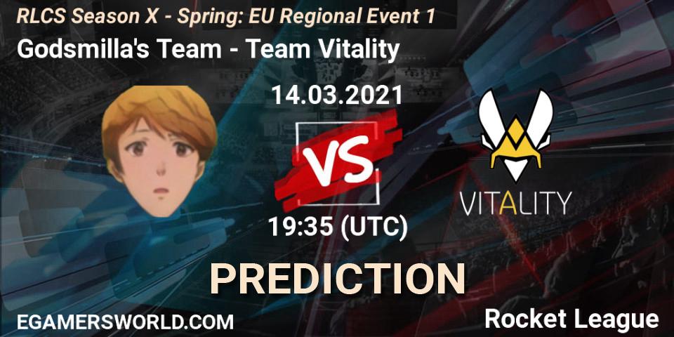 Prognoza Godsmilla's Team - Team Vitality. 14.03.2021 at 19:35, Rocket League, RLCS Season X - Spring: EU Regional Event 1