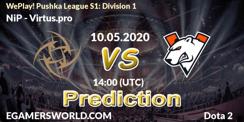 Prognoza NiP - Virtus.pro. 10.05.2020 at 13:30, Dota 2, WePlay! Pushka League S1: Division 1