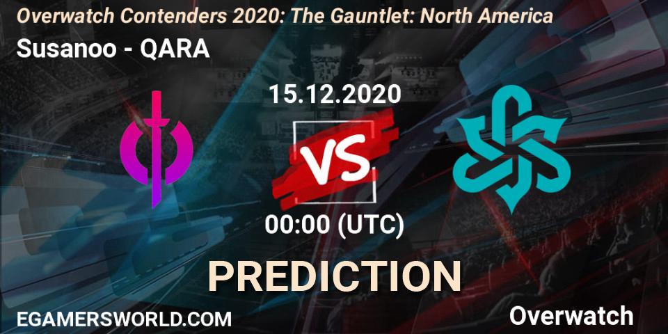 Prognoza Susanoo - QARA. 15.12.2020 at 00:00, Overwatch, Overwatch Contenders 2020: The Gauntlet: North America