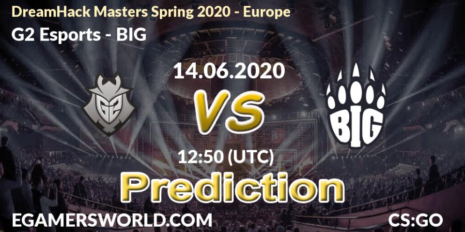 Prognoza G2 Esports - BIG. 14.06.2020 at 12:50, Counter-Strike (CS2), DreamHack Masters Spring 2020 - Europe