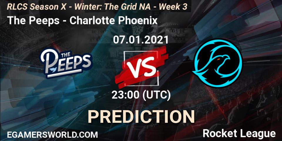 Prognoza The Peeps - Charlotte Phoenix. 14.01.2021 at 23:00, Rocket League, RLCS Season X - Winter: The Grid NA - Week 3