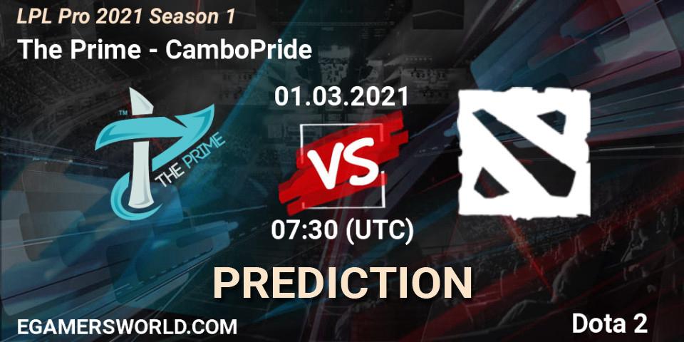 Prognoza The Prime - CamboPride. 01.03.2021 at 07:35, Dota 2, LPL Pro 2021 Season 1