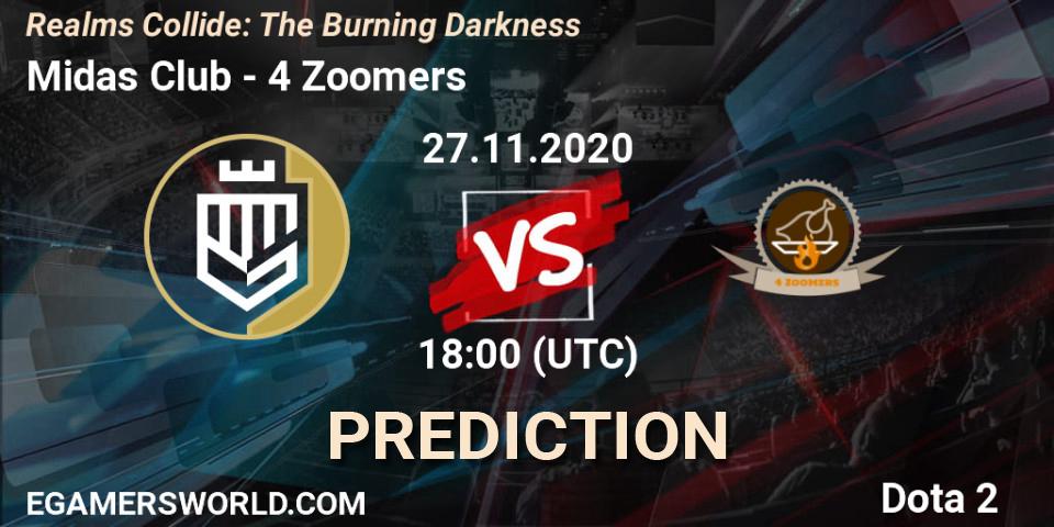 Prognoza Midas Club - 4 Zoomers. 30.11.20, Dota 2, Realms Collide: The Burning Darkness