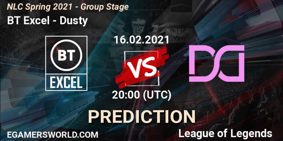 Prognoza BT Excel - Dusty. 16.02.2021 at 20:00, LoL, NLC Spring 2021 - Group Stage