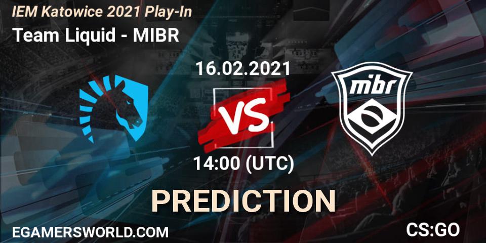 Prognoza Team Liquid - MIBR. 16.02.21, CS2 (CS:GO), IEM Katowice 2021 Play-In