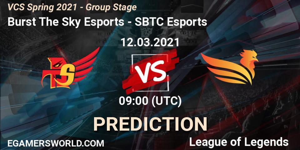 Prognoza Burst The Sky Esports - SBTC Esports. 12.03.2021 at 10:00, LoL, VCS Spring 2021 - Group Stage