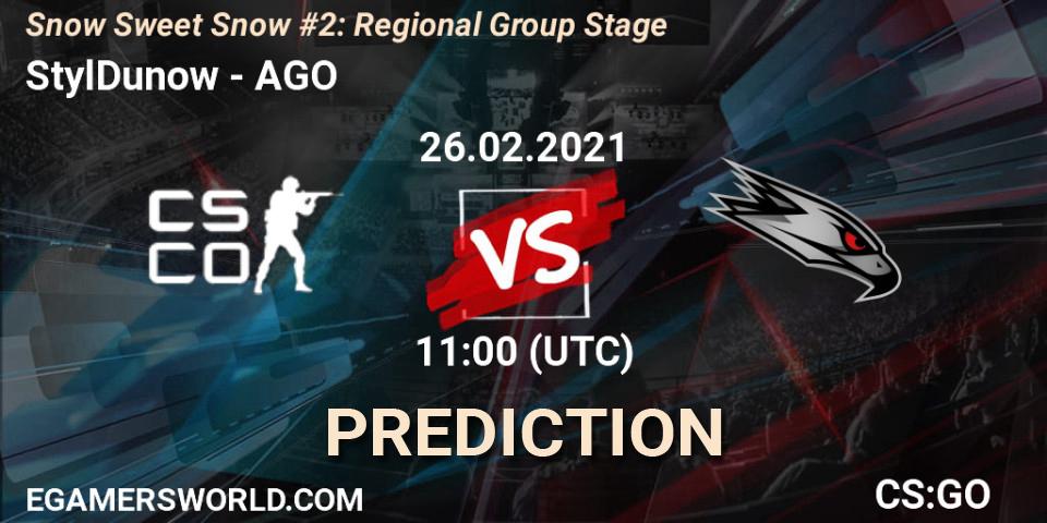 Prognoza StylDunow - AGO. 26.02.2021 at 11:00, Counter-Strike (CS2), Snow Sweet Snow #2: Regional Group Stage