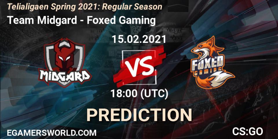 Prognoza Team Midgard - Foxed Gaming. 15.02.2021 at 18:00, Counter-Strike (CS2), Telialigaen Spring 2021: Regular Season