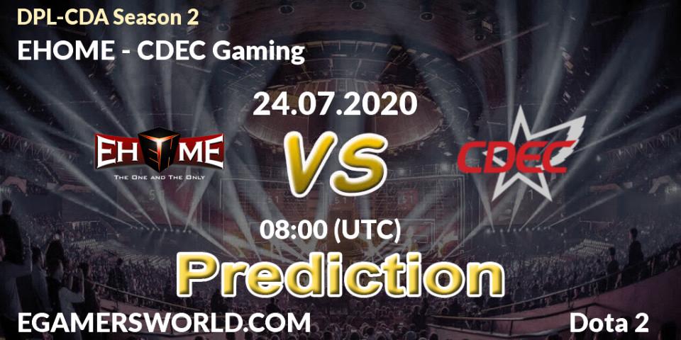 Prognoza EHOME - CDEC Gaming. 24.07.20, Dota 2, DPL-CDA Professional League Season 2