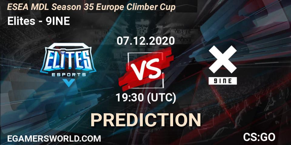 Prognoza Elites - 9INE. 07.12.2020 at 19:30, Counter-Strike (CS2), ESEA MDL Season 35 Europe Climber Cup